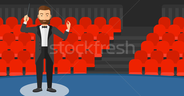 Conductor directing with baton. Stock photo © RAStudio