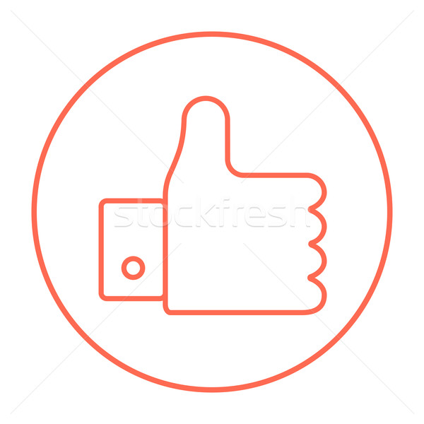 Thumb up line icon. Stock photo © RAStudio