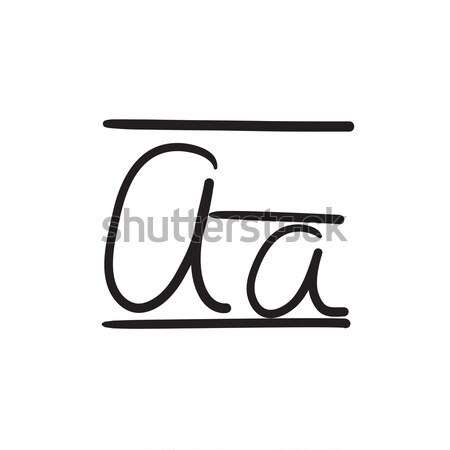 Cursive letter a line icon. Stock photo © RAStudio