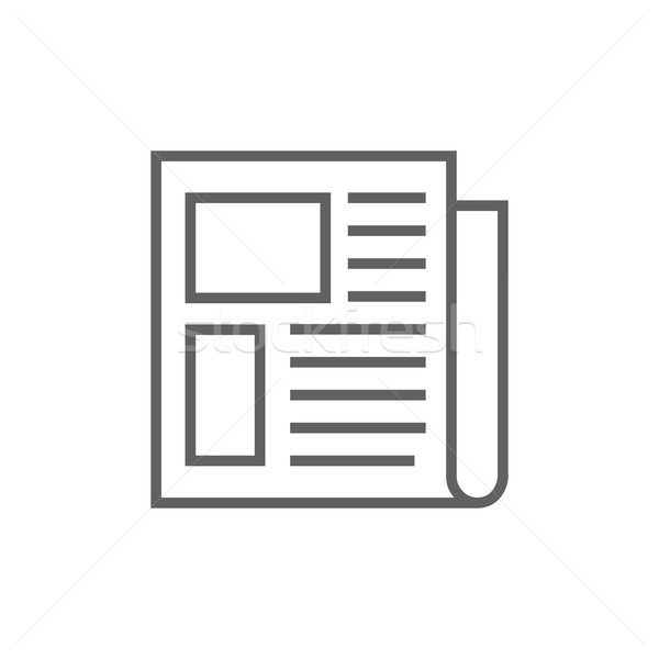 Newspaper line icon. Stock photo © RAStudio