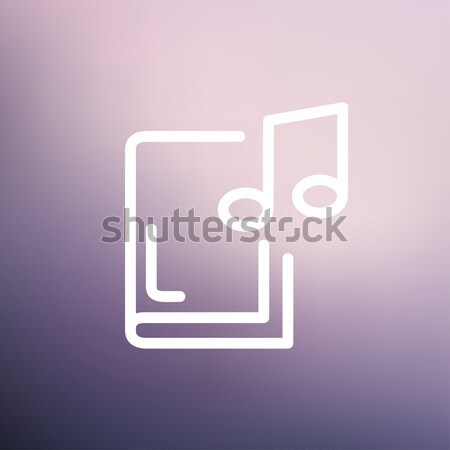 Audio book line icon. Stock photo © RAStudio