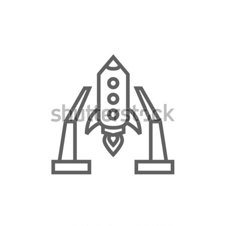 űr felszállás vonal ikon sarkok háló Stock fotó © RAStudio