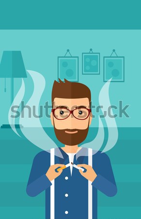 Man quit smoking. Stock photo © RAStudio