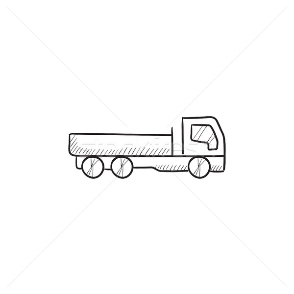 Dump truck sketch icon. Stock photo © RAStudio