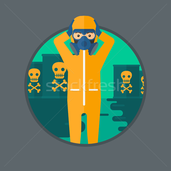 Man in radiation protective suit. Stock photo © RAStudio