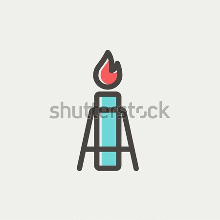 Stock photo: Gas flare sketch icon.