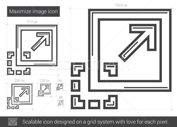 Maximize image line icon. Stock photo © RAStudio