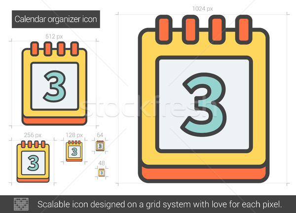 Calendar organizer line icon. Stock photo © RAStudio