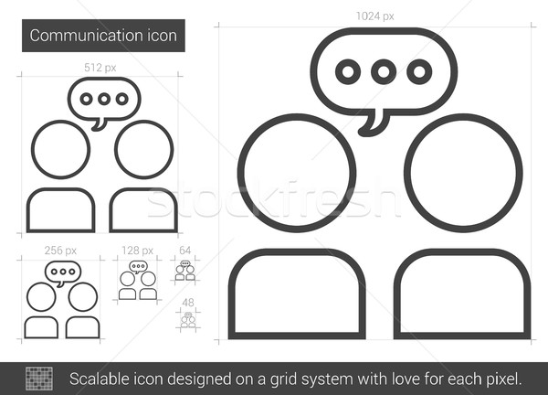 Communicatie lijn icon vector geïsoleerd witte Stockfoto © RAStudio