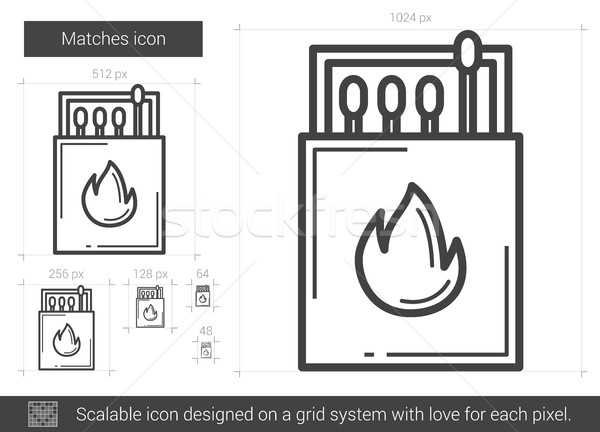 Matches line icon. Stock photo © RAStudio