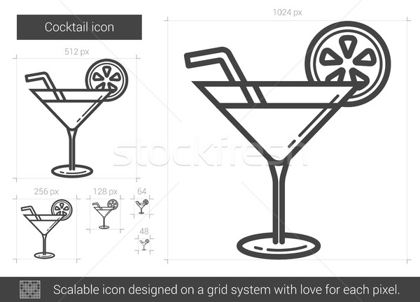 Cocktail line icon. Stock photo © RAStudio