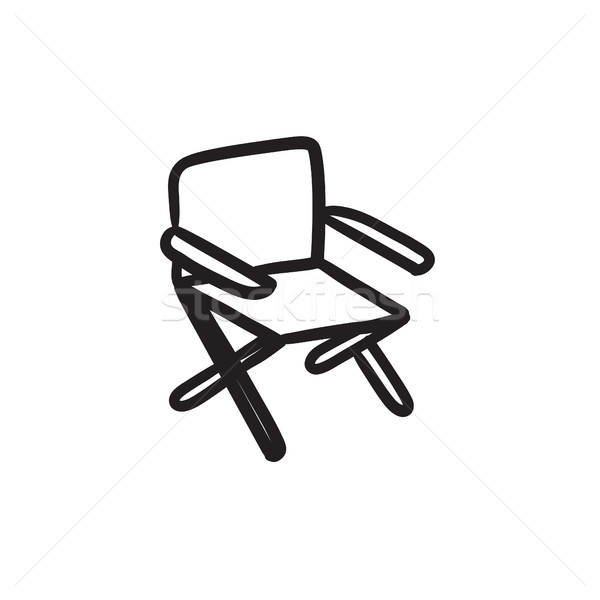 Folding chair sketch icon. Stock photo © RAStudio