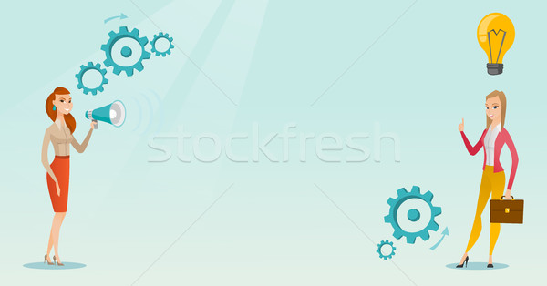 Stock photo: Announcement for business idea vector illustration