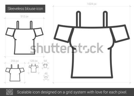 Sleeveless blouse line icon. Stock photo © RAStudio