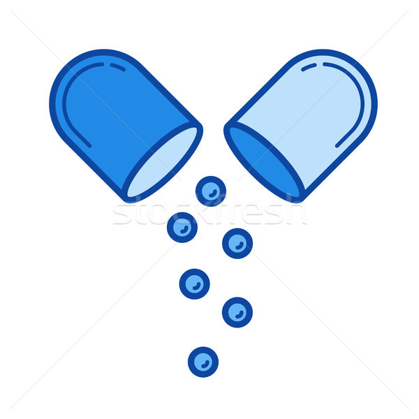 Capsule line icon. Stock photo © RAStudio