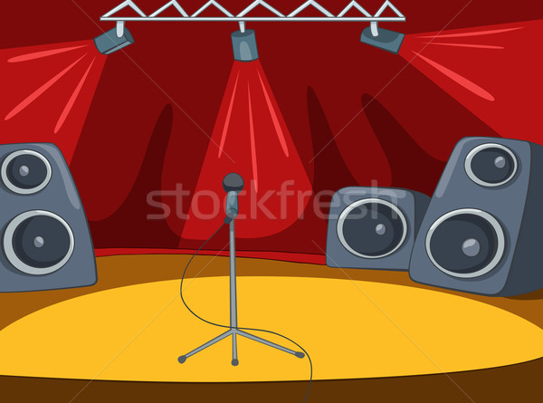 Rock&Roll Stage Cartoon Stock photo © RAStudio