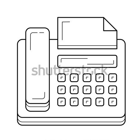 Fax machine icon drawn in chalk. Stock photo © RAStudio