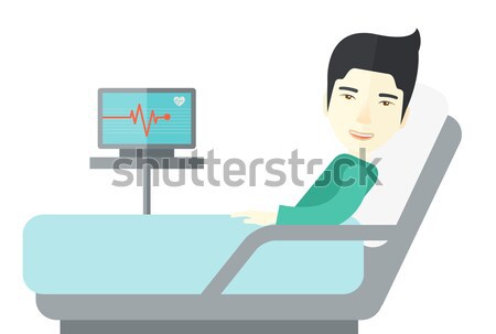 Patient lying in bed. Stock photo © RAStudio