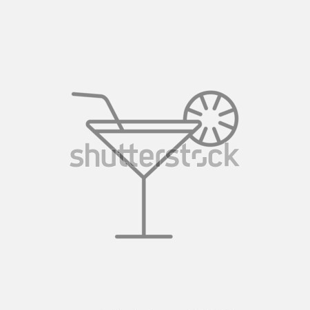 Cocktail glass line icon. Stock photo © RAStudio