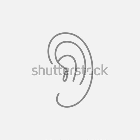 Stock photo: Human ear line icon.