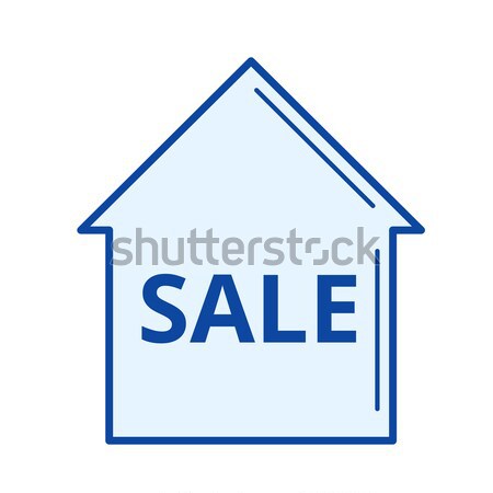 Stockfoto: Huis · verkoop · lijn · icon · web · mobiele