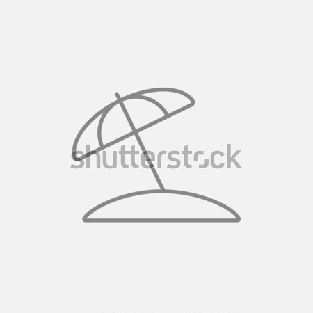 Parasol ligne icône web mobiles infographie Photo stock © RAStudio