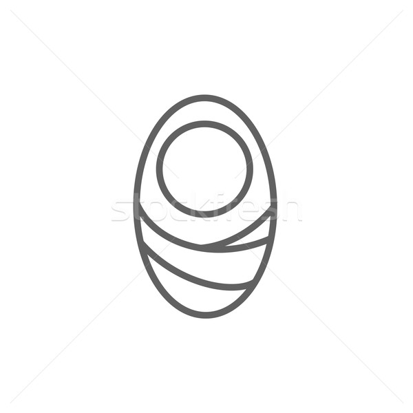 Infant wrapped in swaddling clothes line icon. Stock photo © RAStudio
