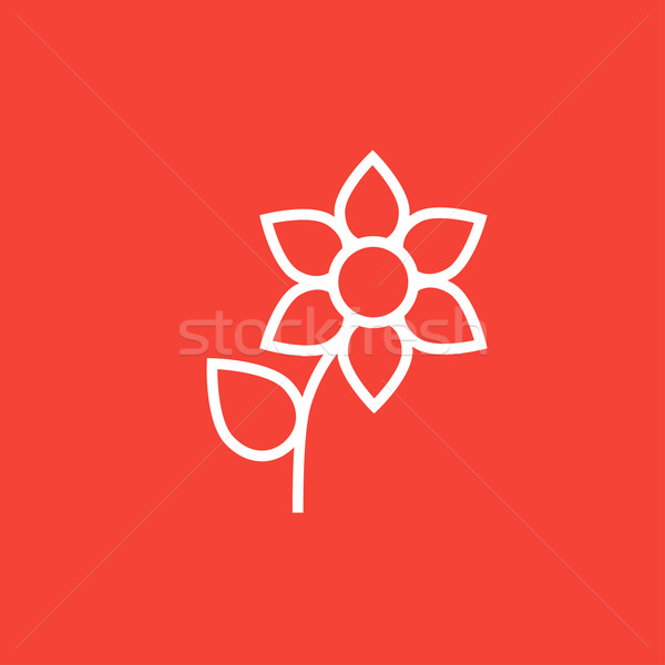 Stock photo: Flower line icon.