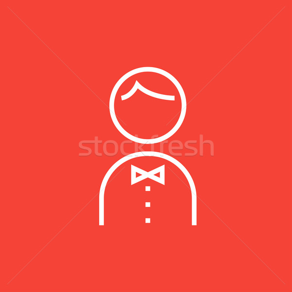 De ober lijn icon hoeken web mobiele Stockfoto © RAStudio