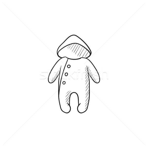 Baby rompers sketch icon. Stock photo © RAStudio