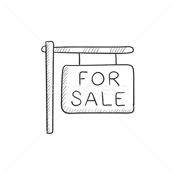 For sale signboard sketch icon. Stock photo © RAStudio