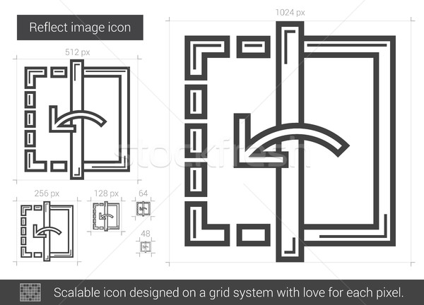 Reflect image line icon. Stock photo © RAStudio