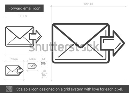 Forward email line icon. Stock photo © RAStudio