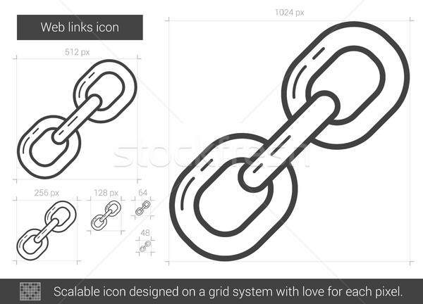 Háló linkek vonal ikon vektor izolált Stock fotó © RAStudio