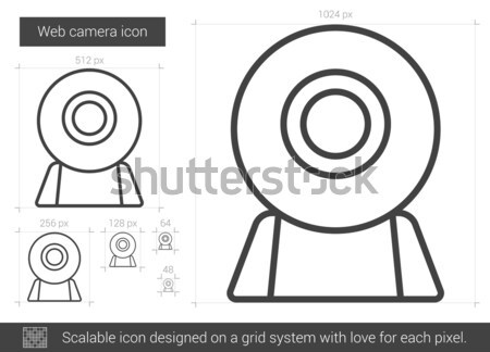 Web camera line icon. Stock photo © RAStudio