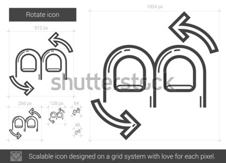 Zoom lijn icon vector geïsoleerd witte Stockfoto © RAStudio