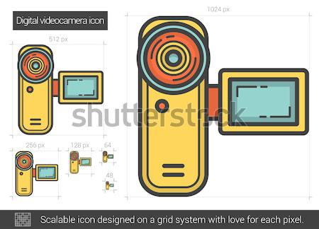 Digital videocamera line icon. Stock photo © RAStudio