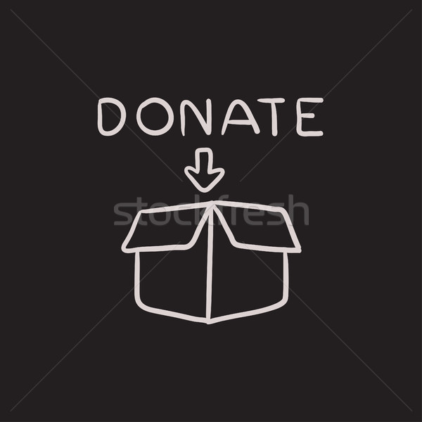 Donation box sketch icon. Stock photo © RAStudio