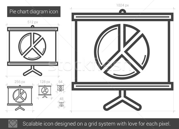 Diagramme ligne icône vecteur isolé [[stock_photo]] © RAStudio