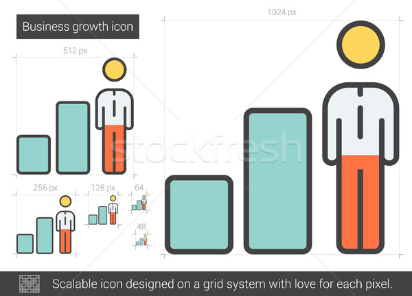 Business growth line icon. Stock photo © RAStudio