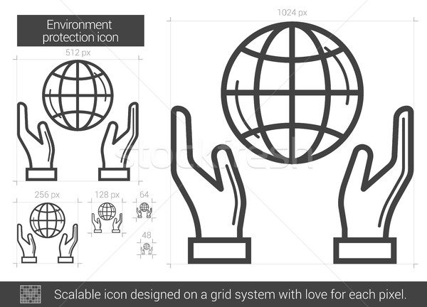Environment protection line icon. Stock photo © RAStudio