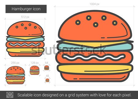 Burger line icon. Stock photo © RAStudio