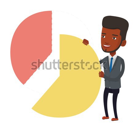 Stock photo: Businesswoman taking his share of the profits.