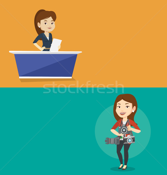 Two media banners with space for text. Stock photo © RAStudio