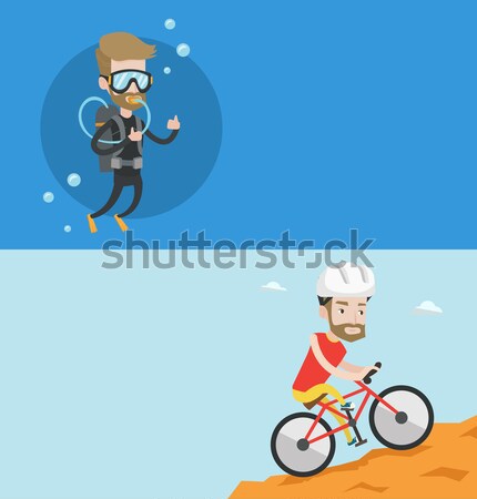 Two travel banners with space for text. Stock photo © RAStudio