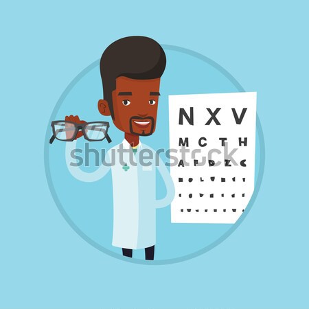 профессиональных офтальмолог очки очки глаза Сток-фото © RAStudio