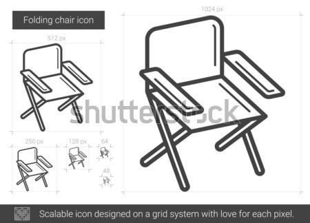 Folding chair line icon. Stock photo © RAStudio