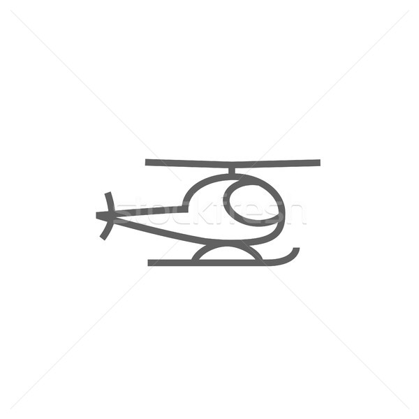 Imagine de stoc: Elicopter · linie · icoană · colturi · web · mobil