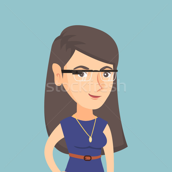 Young caucasian woman wearing smart glasses. Stock photo © RAStudio