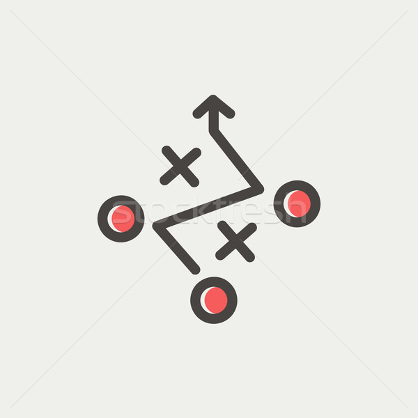 Tic-tac-toe game thin line icon Stock photo © RAStudio